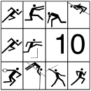 10-Kampf Piktogram