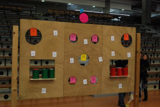 Wurfwand des Zielwurfs Wurfwand des Zielwurfs