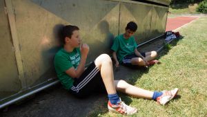 Diskuswerfer hochkonzentriert