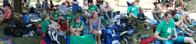 Lager und Chillplatz des Leichtathletikteams