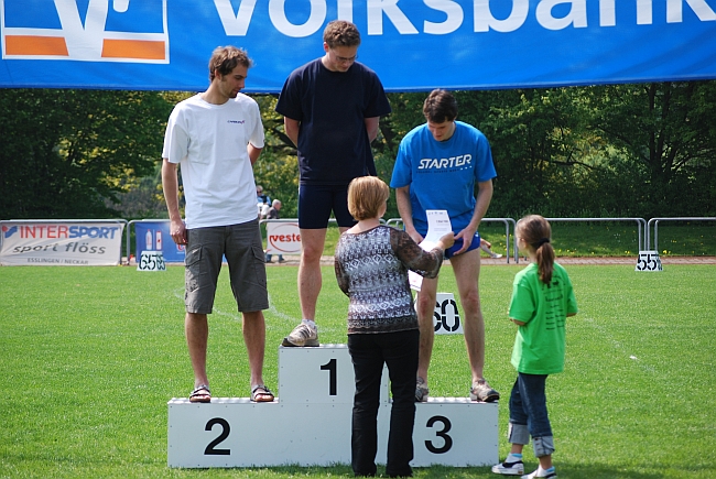 Siegerehrung 110m Hürden Stefan Abele Lauf- und Sprungmeeting Rechberghausen 2009