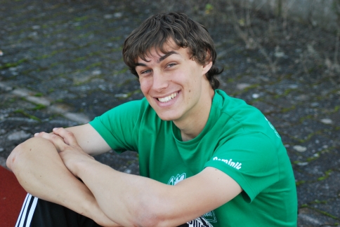 Dominik vor den 400m