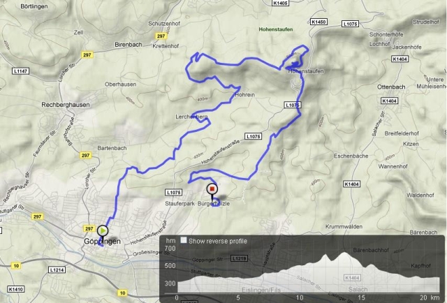 Streckenprofil Barbarossaberglauf