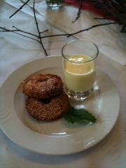 Apfelküchle mit Vanillesoße Apfelküchle mit Vanillesoße