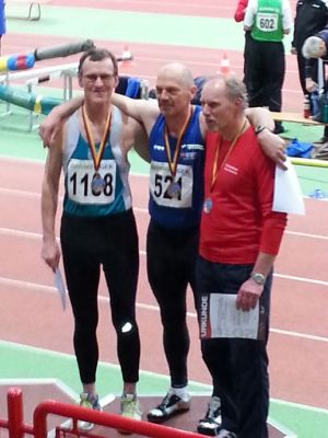 Die 3 Erstplatzierten 60m H&uuml;rden M55